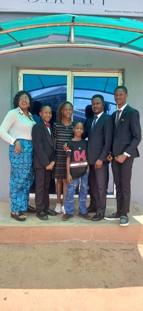 Dr. Samuel Esechie with his family